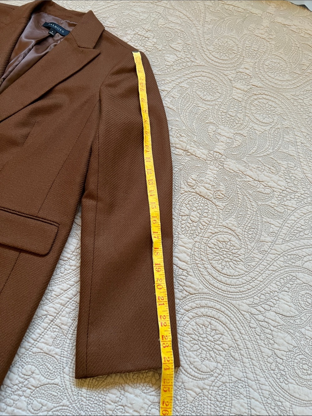 Talbots Brown Single-Button Blazer - Picture 6 of 9
